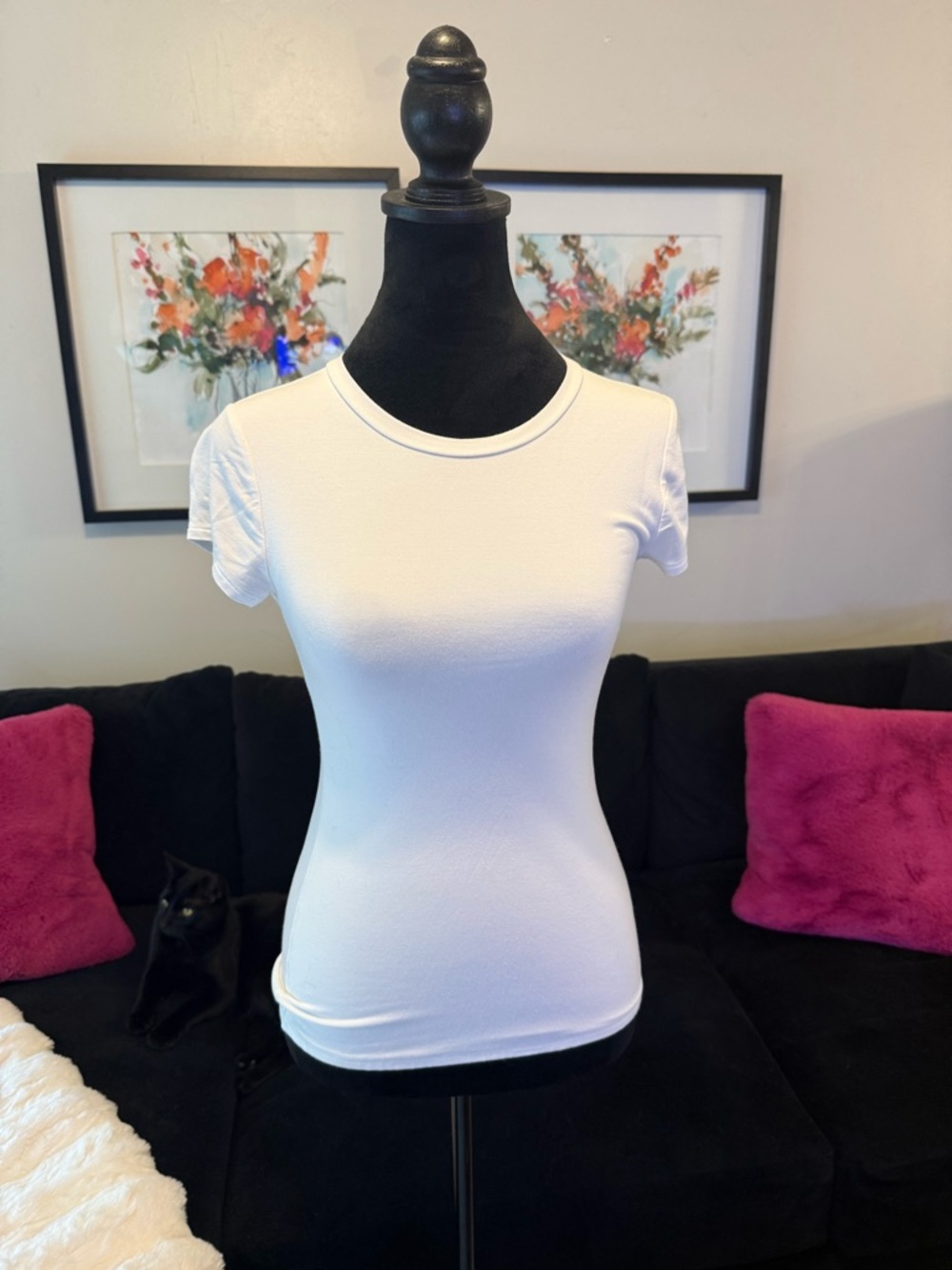 Express Women's Short-Sleeve Crewneck Tee - White